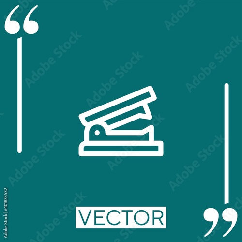 stapler remover vector icon Linear icon. Editable stroke line