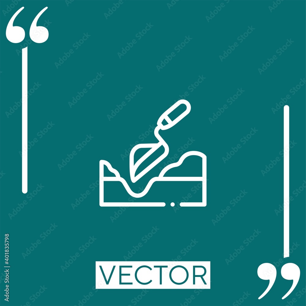 dig vector icon Linear icon. Editable stroked line dig vector icon Linear icon. Editable stroked line