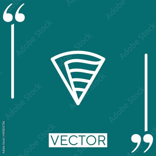 crepe vector icon Linear icon. Editable stroked line