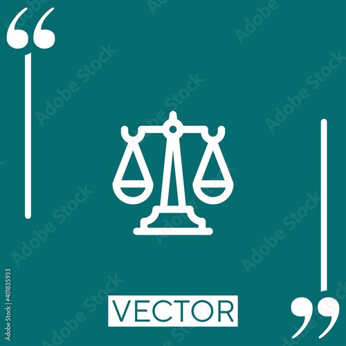 legal vector icon Linear icon. Editable stroked line