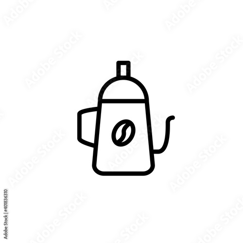 Coffee pot icon. Icon design for cafes and restaurants. Vector