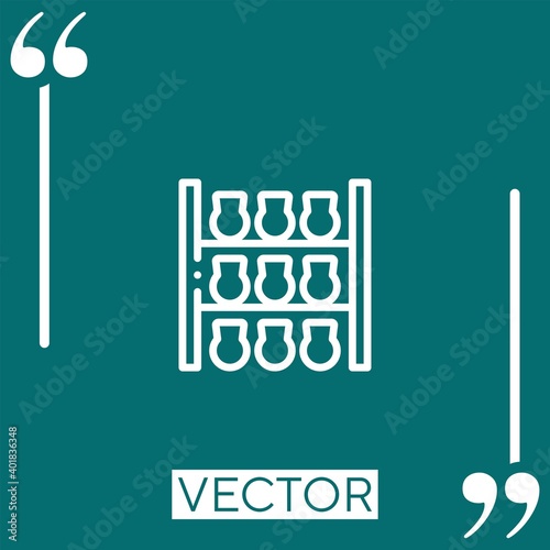 pottery vector icon Linear icon. Editable stroked line
