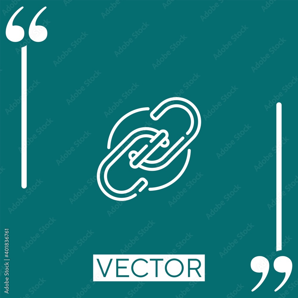 link vector icon Linear icon. Editable stroked line