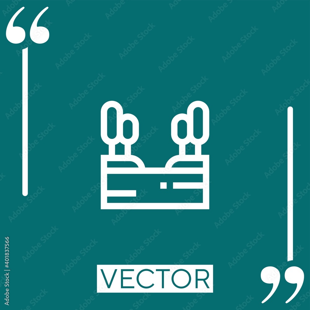forest vector icon Linear icon. Editable stroked line forest vector icon Linear icon. Editable stroked line