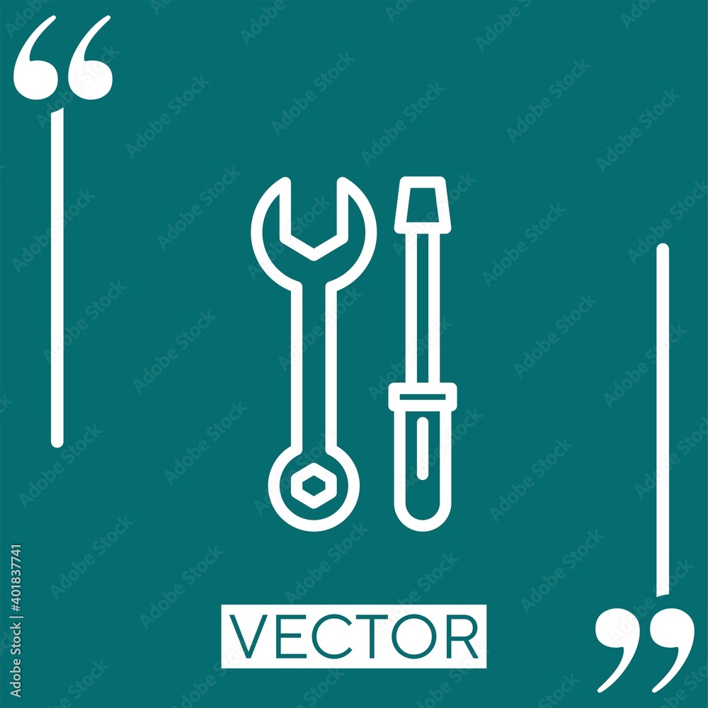 tool vector icon Linear icon. Editable stroked line tool vector icon Linear icon. Editable stroked line