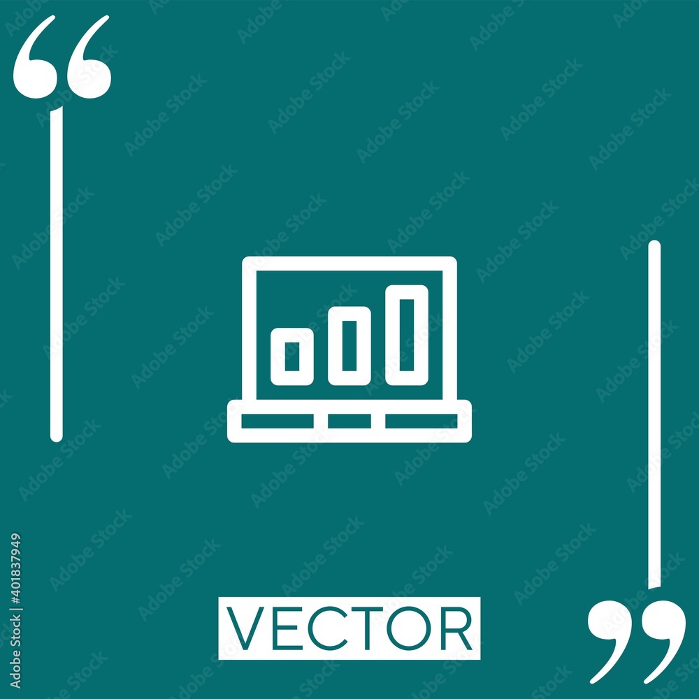 graphic vector icon Linear icon. Editable stroked line graphic vector icon Linear icon. Editable stroked line