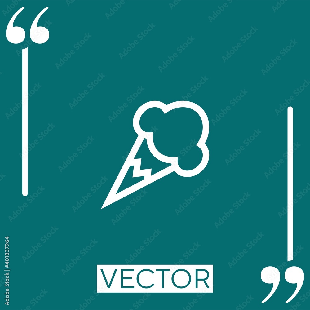 ice cream vector icon Linear icon. Editable stroked line ice cream vector icon Linear icon. Editable stroked line