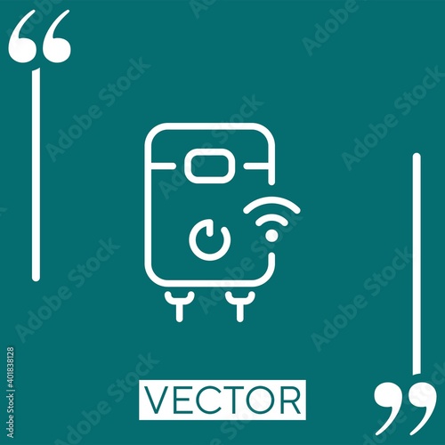 water heater vector icon Linear icon. Editable stroked line