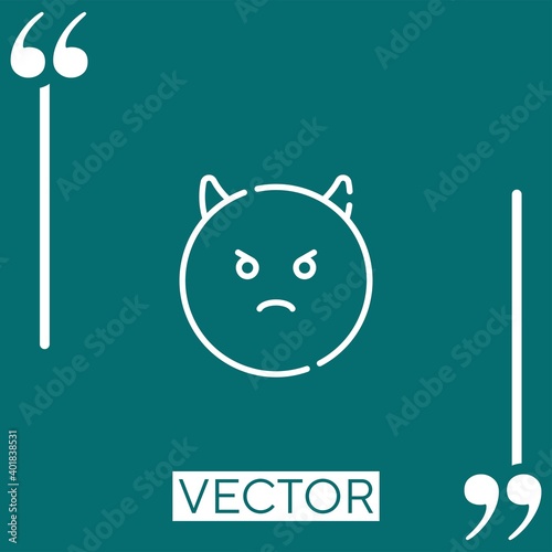 devil vector icon Linear icon. Editable stroked line