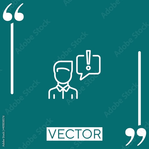 man vector icon Linear icon. Editable stroked line