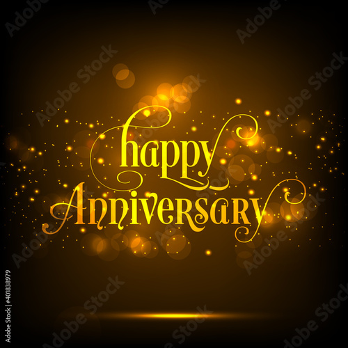 Illustration of Happy Anniversary Celebration vector.