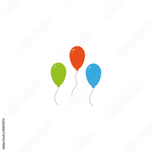 balon on white background. Vector ilustration design. Art grain textured style