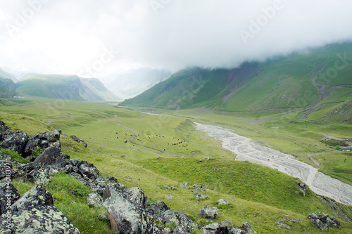 landscape in the mountains, Elbrus, Caucasus, Russia