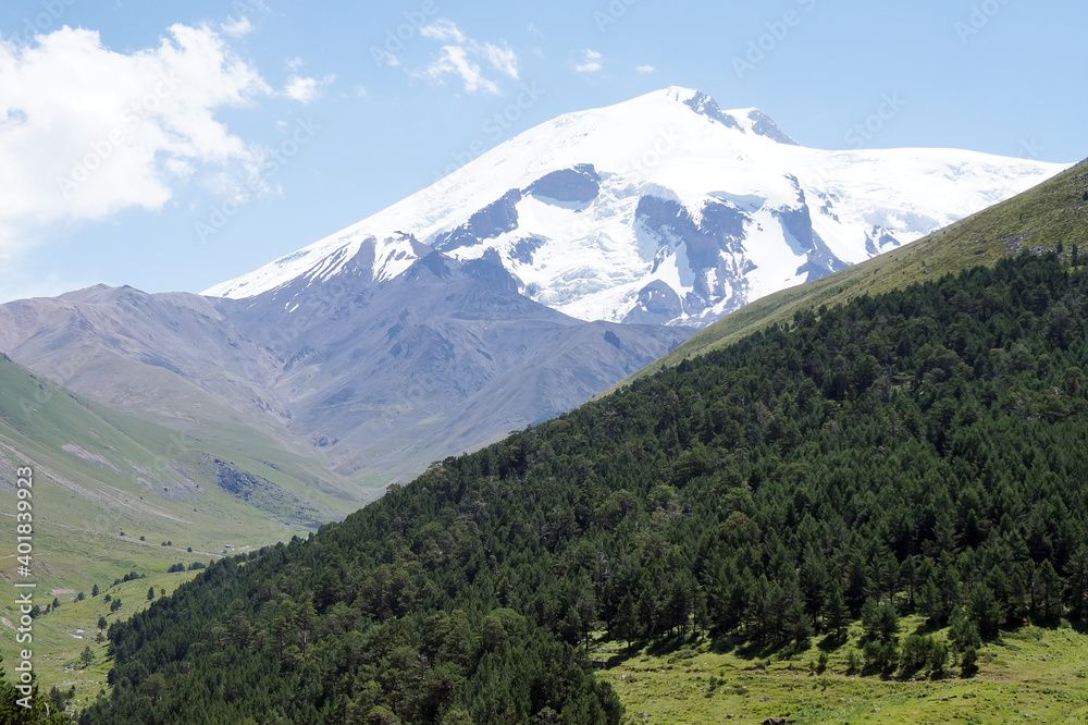landscape in the mountains, Elbrus, Caucasus, Russia