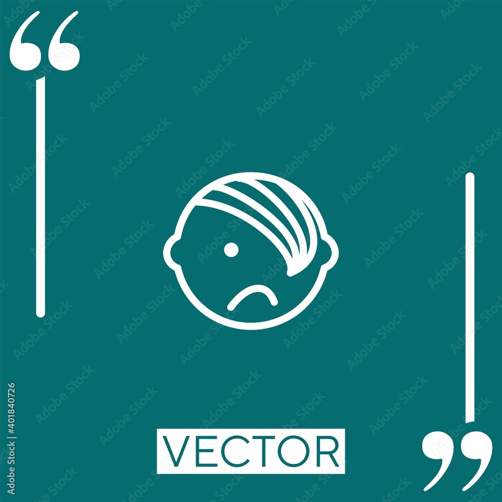 emo vector icon Linear icon. Editable stroke line emo vector icon Linear icon. Editable stroke line
