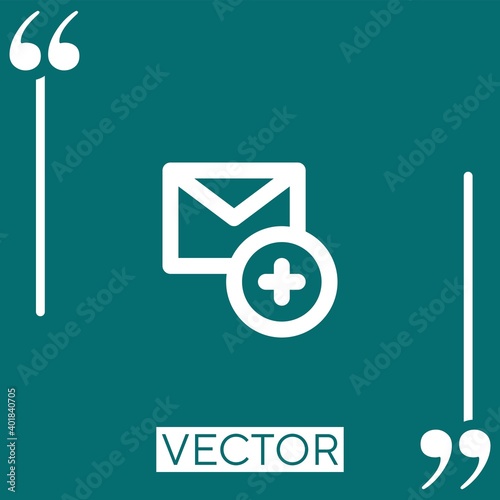 email vector icon Linear icon. Editable stroke line