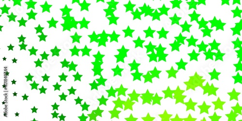 Light Green vector pattern with abstract stars.