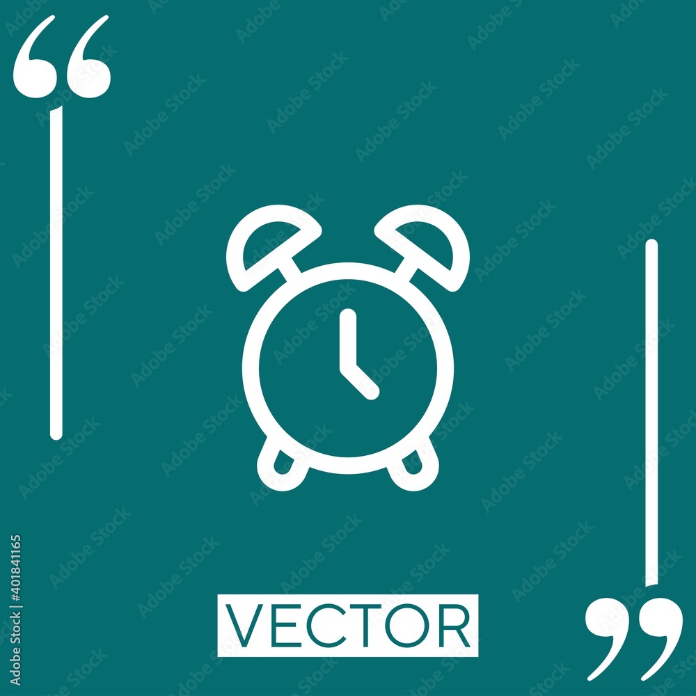 alarm vector icon Linear icon. Editable stroked line alarm vector icon Linear icon. Editable stroked line