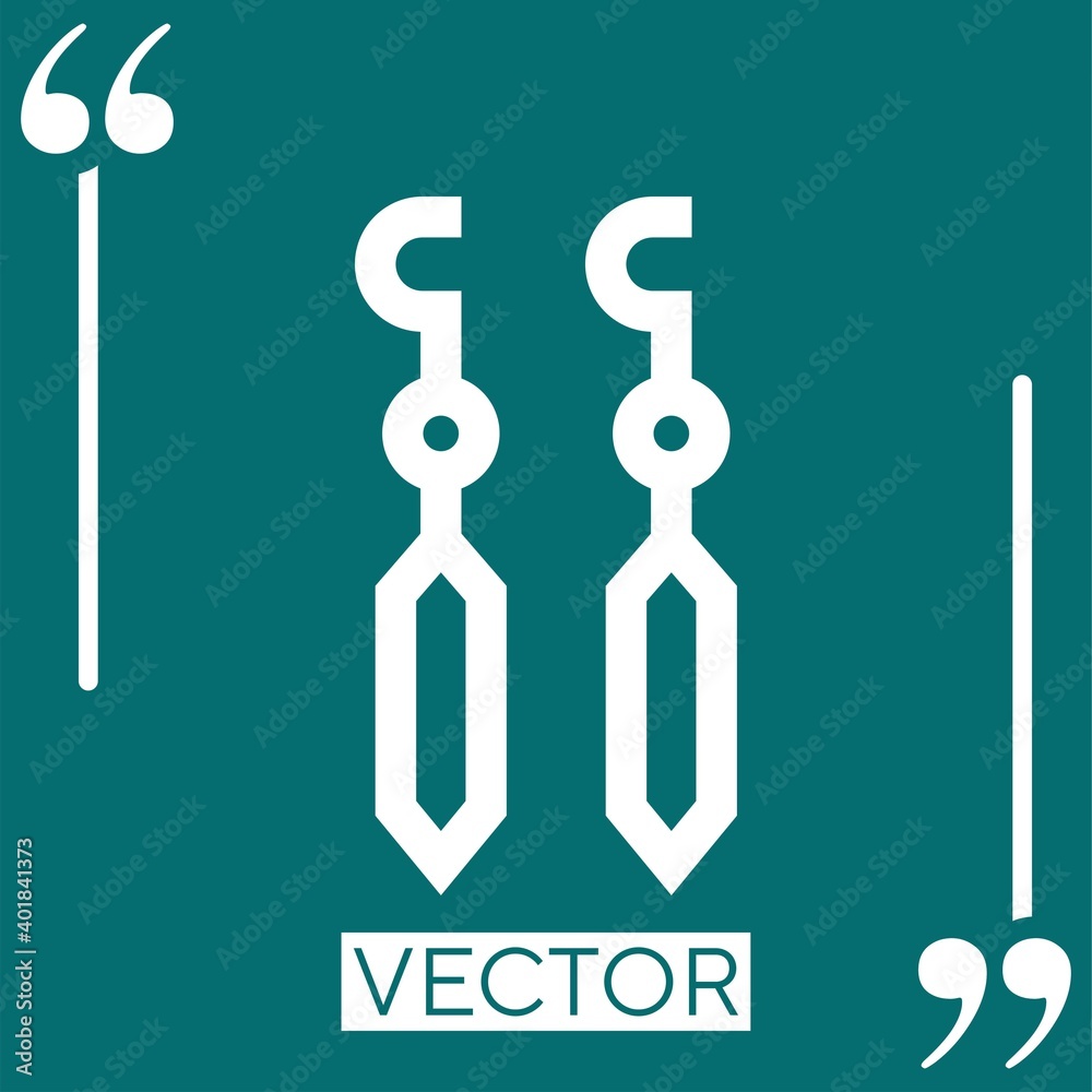 Fototapeta premium earrings vector icon Linear icon. Editable stroked line