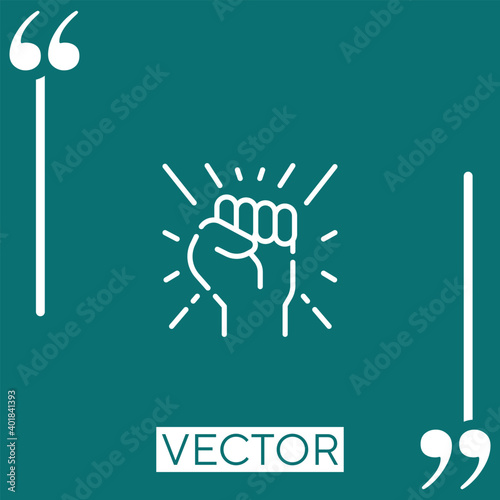 empowerment vector icon Linear icon. Editable stroked line