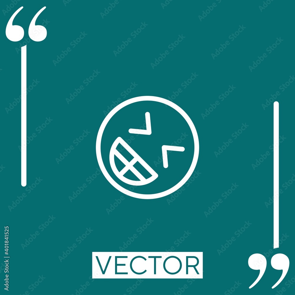 happy    vector icon Linear icon. Editable stroke line