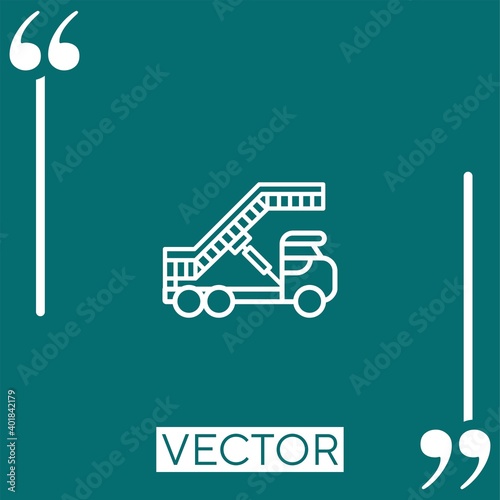 gangway vector icon Linear icon. Editable stroked line