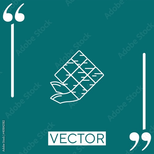 raya rosary vector icon Linear icon. Editable stroke line