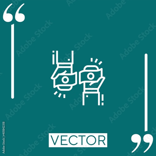 money exchange vector icon Linear icon. Editable stroked line