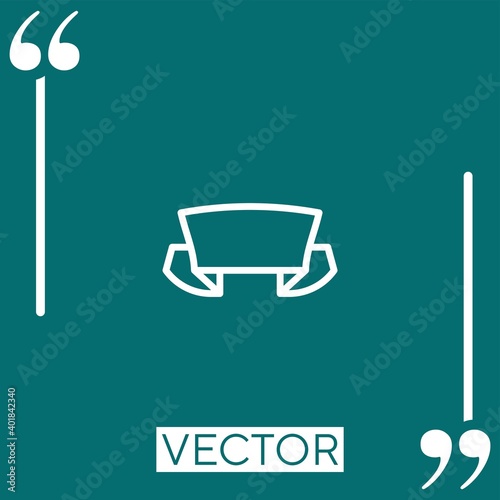 ribbon    vector icon Linear icon. Editable stroke line © NUSHABA