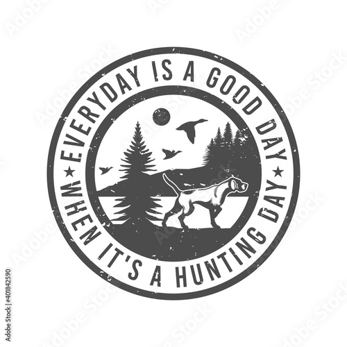 Hunting Dog English Pointer Bird Dog emblem badge