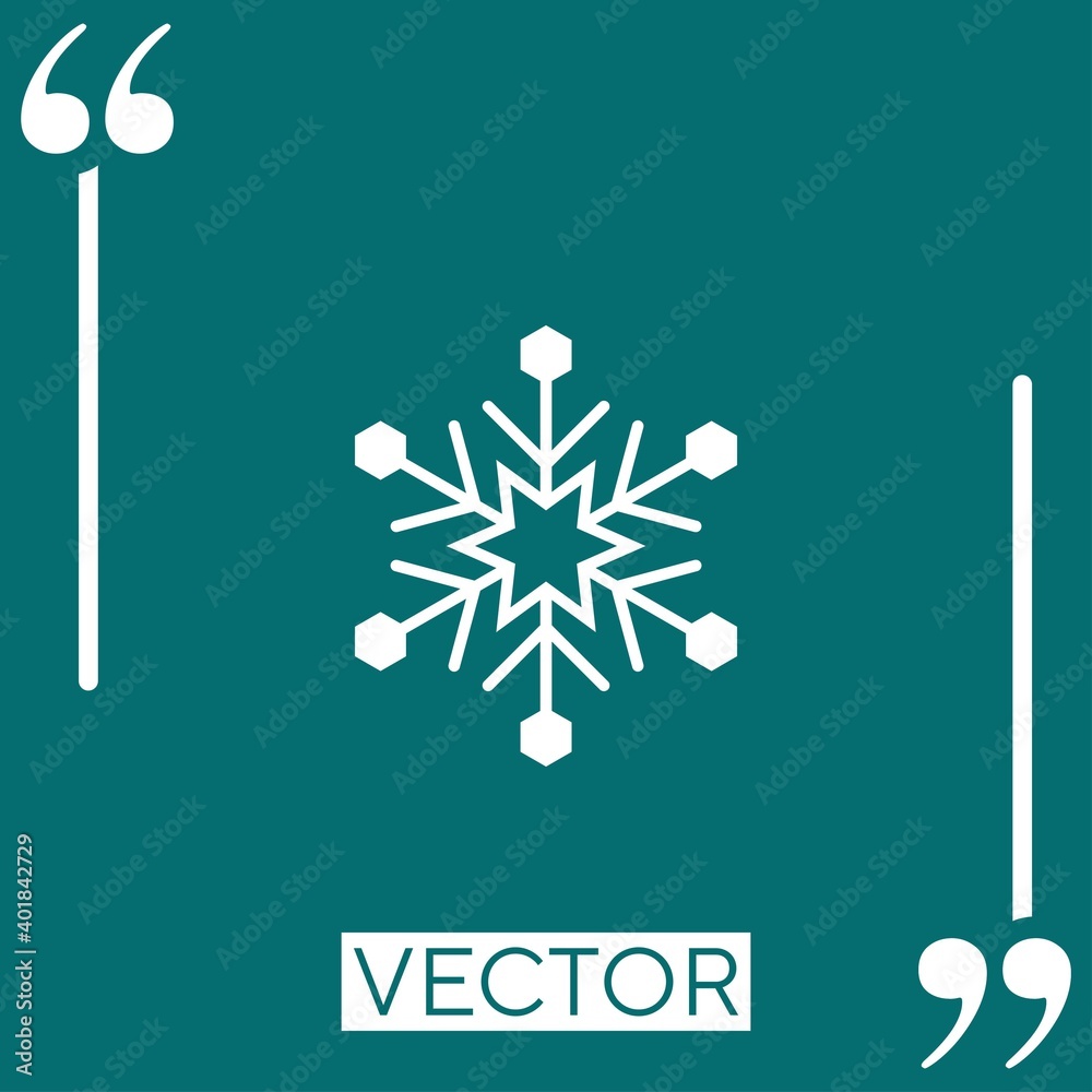 snowflake vector icon Linear icon. Editable stroke line snowflake vector icon Linear icon. Editable stroke line