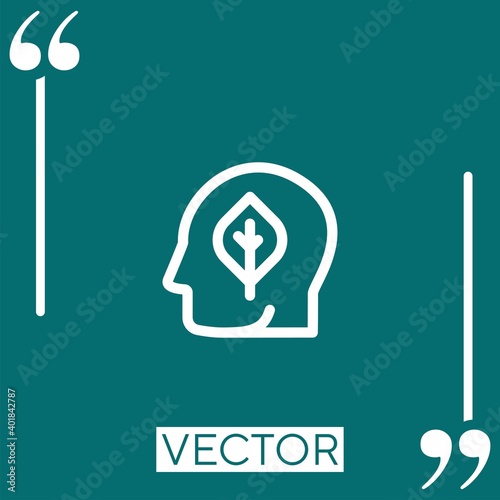 conscious vector icon Linear icon. Editable stroked line