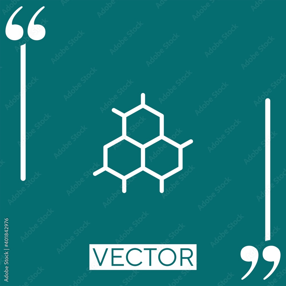 honeycomb vector icon Linear icon. Editable stroked line