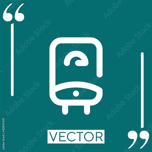 water heater Linear icon. Editable stroke line