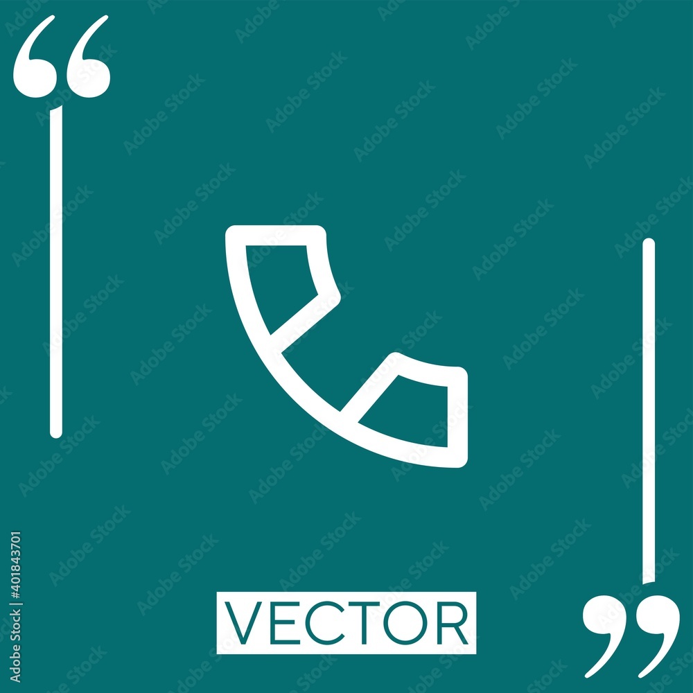 phone call Linear icon. Editable stroke line phone call Linear icon. Editable stroke line