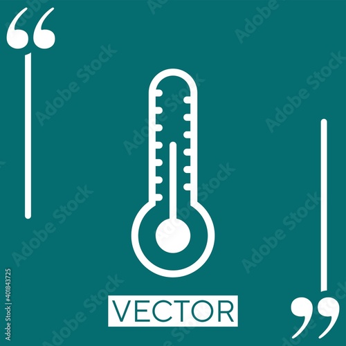 temperature   vector icon Linear icon. Editable stroke line