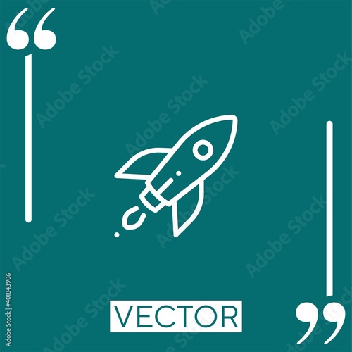 startup vector icon Linear icon. Editable stroked line