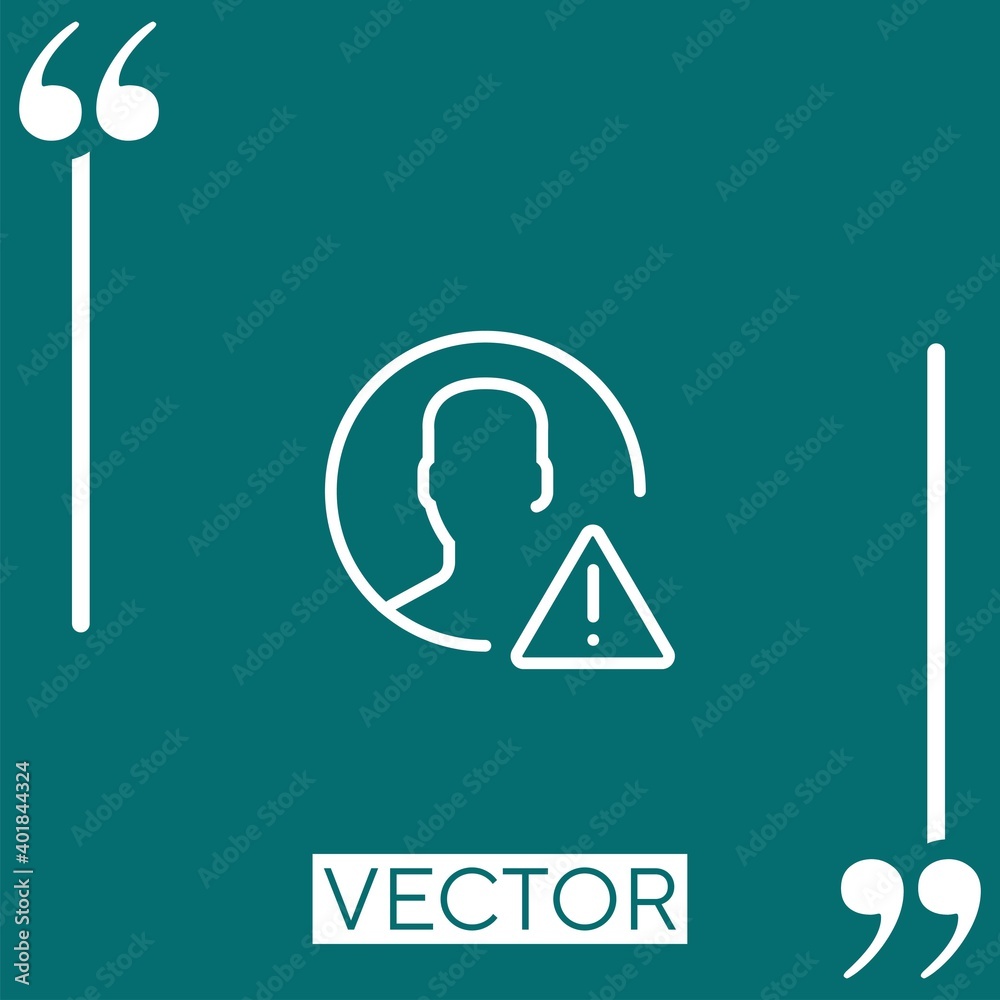 user vector icon Linear icon. Editable stroke line user vector icon Linear icon. Editable stroke line