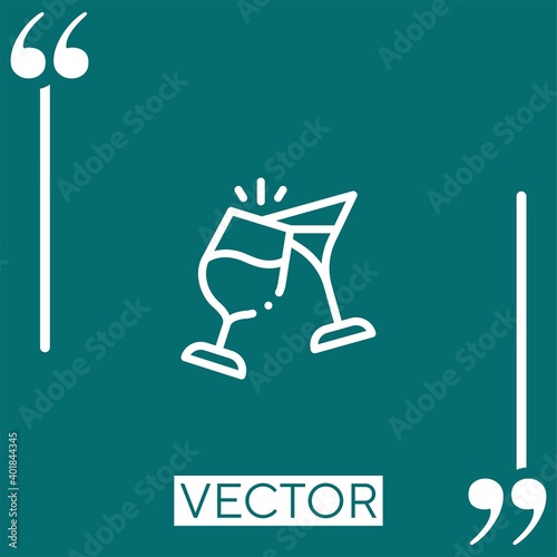 cheers vector icon Linear icon. Editable stroked line