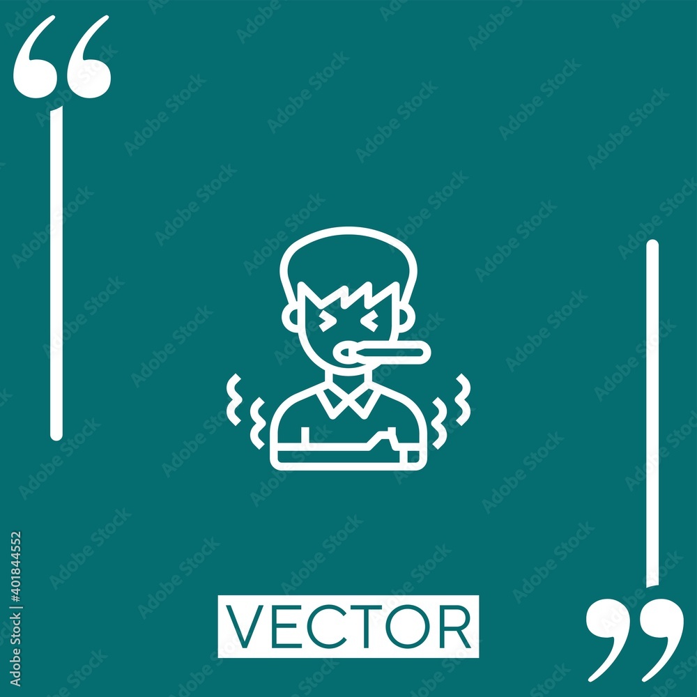 fever vector icon Linear icon. Editable stroked line