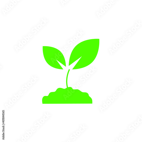 green environmental letter icon on white background, Vector illustration © Давид Розводовский