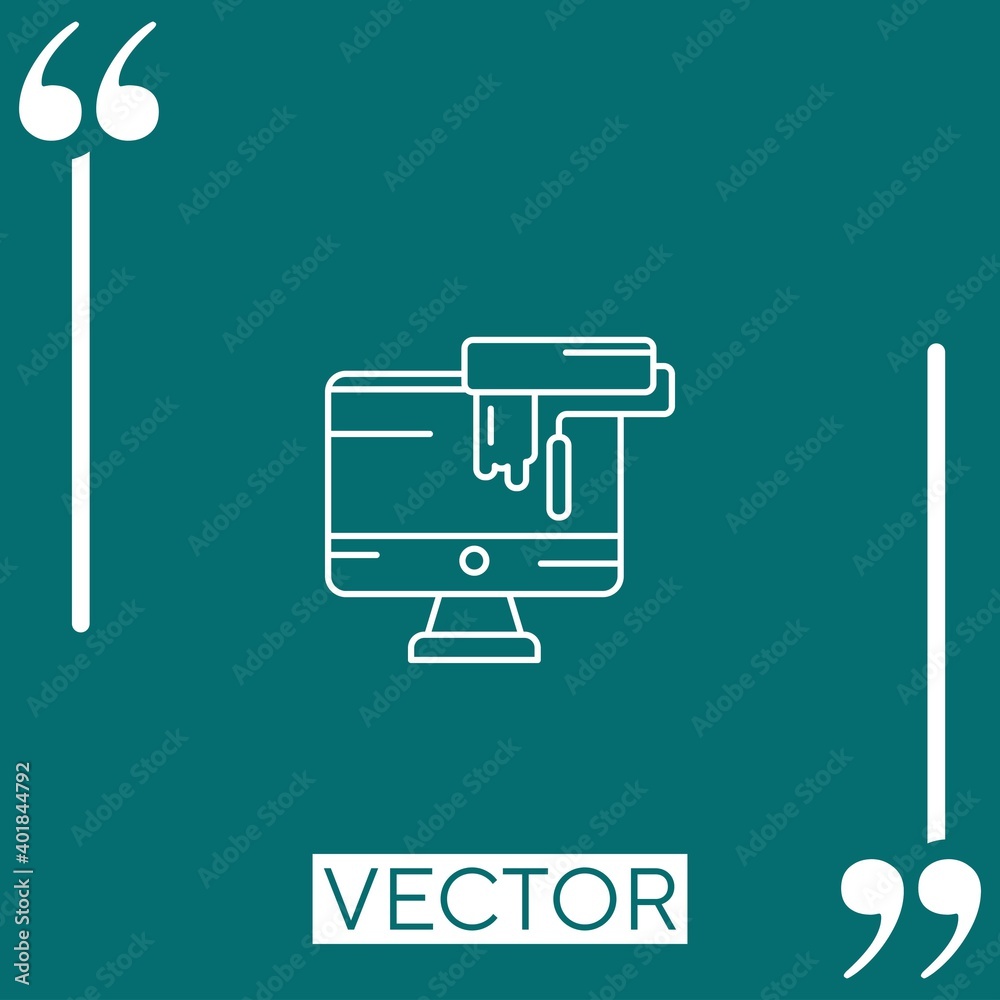 web design vector icon Linear icon. Editable stroke line web design vector icon Linear icon. Editable stroke line