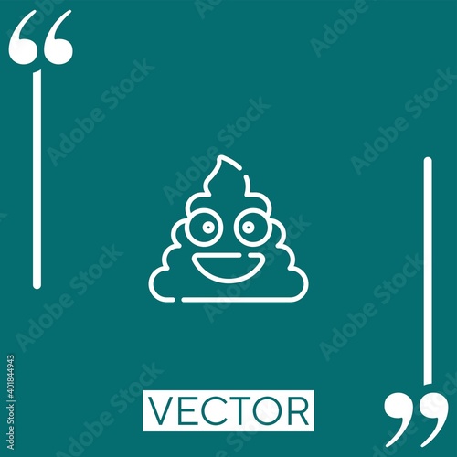poo vector icon Linear icon. Editable stroked line