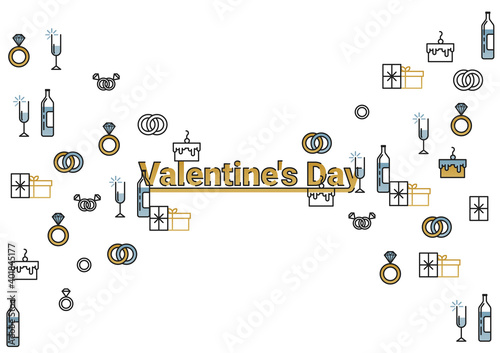 Happy Valentines Day. Love. Be my Valentine. Vector illustration isolated on white background. Typography design for print cards, banner, poster - Vector