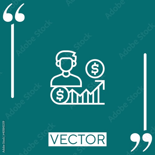 fund vector icon Linear icon. Editable stroked line