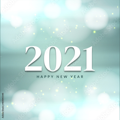 Soft glossy Happy new year 2021 bright background