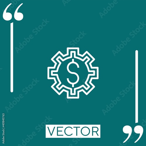 cogwheel vector icon Linear icon. Editable stroked line