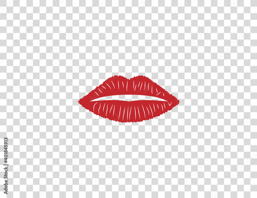 Human lips, senses icon, red. Vector illustration. Human lips, senses icon, red. Vector illustration.