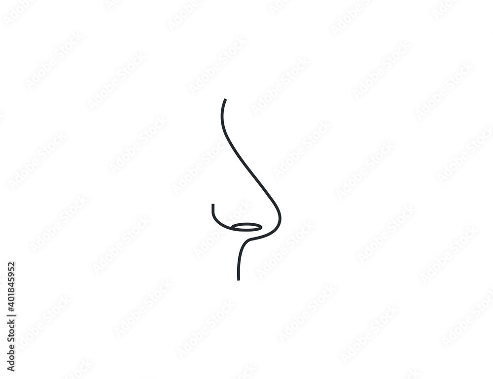 Body, nose, smell icon. Vector illustration, flat. Body, nose, smell icon. Vector illustration, flat.