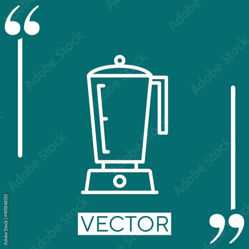 blender machine Linear icon. Editable stroke line